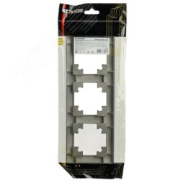 Рамка STEKKER PFR00-7003-06 3-я графит пластик, серия КАТРИН