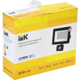 Прожектор IEK СДО-06 50Вт 220-240В 6500k 4000Лм IP54 c датчиком