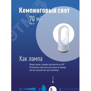Фонарь КОСМОС 9105W 5w+19w acc.3.7v kosaccu9105w_pearl