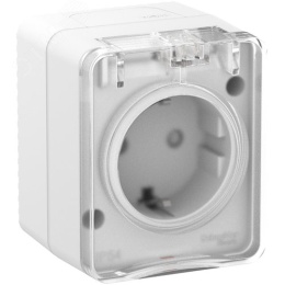 Розетка AtlasDesign PROFI54 ATN540145 1-ая с/з белый