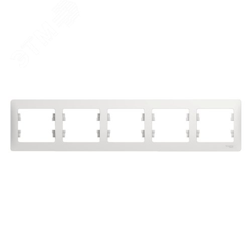 Рамка GLOSSA GSL000105 5поста белый