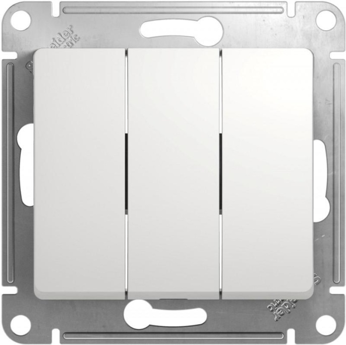 Выключатель GLOSSA GSL000131 3кл, белый