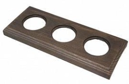 Рамка BIRONI BF4-610-18 3поста для скрытого монт.  Дерево винтаж (ретро)