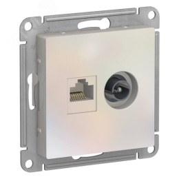 Розетка AtlasDesign ATN000489 TV+RG45 жемчуг