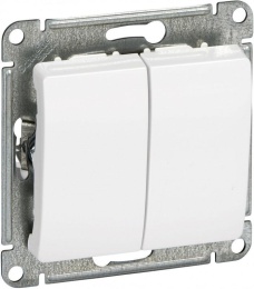 Выключатель GLOSSA GSL000151 2кл, белый