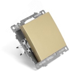 Переключатель STEKKER GLS10-7105-08, 1кл золото, (механизм) серия КАТРИН