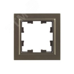 Рамка IEK BRITE 1пост шампань