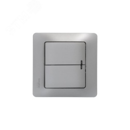 Выключатель GLOSSA GSL001253 2кл c подсв., платина