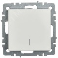 Выключатель IEK BRITE 1кл с подсв. белый