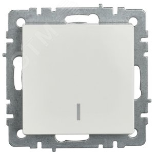 Выключатель IEK BRITE 1кл с подсв. белый