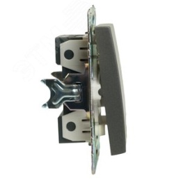Выключатель STEKKER GLS10-7101-06 1кл с подс. графит, (механизм) серия КАТРИН