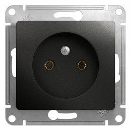 Розетка GLOSSA GSL000741 1-ая б/з антрацит