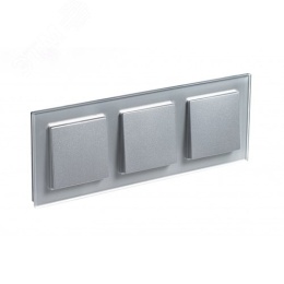 Рамка AtlasDesign ATN320303 3-ая Стекло алюминий