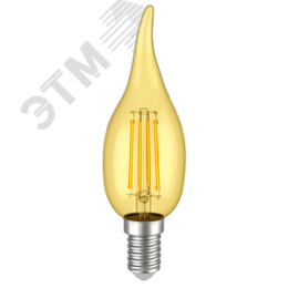 Лампа IEK LED7 7W С37 E27 3000K свеча филамент матовый