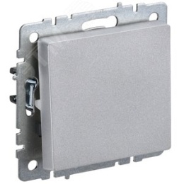 Выключатель IEK BRITE 1кл алюминий