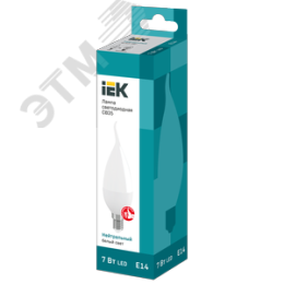 Лампа IEK LED7 C37 07W 4000K E14 свеча на ветру