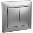 Legrand Valena 770105 Выключатель 2кл. алюм. 