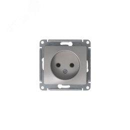 Розетка GLOSSA GSL001243 1-ая с/з платина