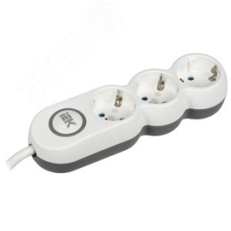 Удлинитель IEK UNO 3*1,5м с кнопкой и заземлением 