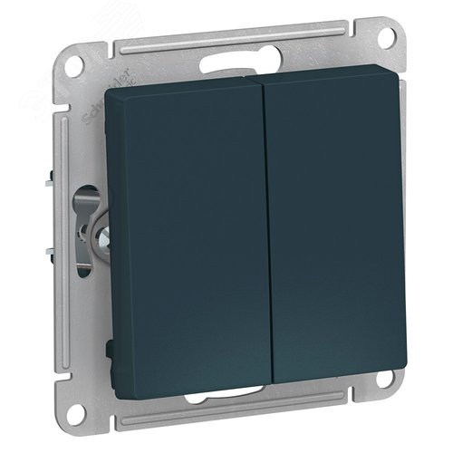 Выключатель AtlasDesign ATN000851 2-кл, механизм, изумруд