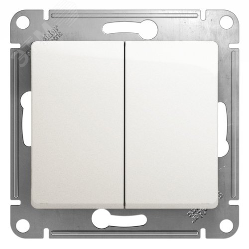 Выключатель GLOSSA GSL000651 2кл, механизм, перламутр