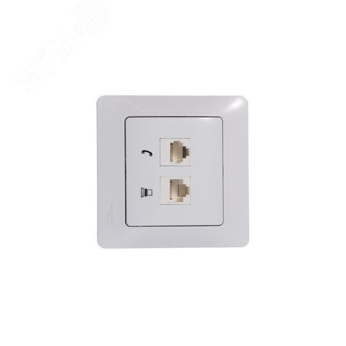 Розетка GLOSSA GSL000185 RJ11*RJ45 в рамку белая