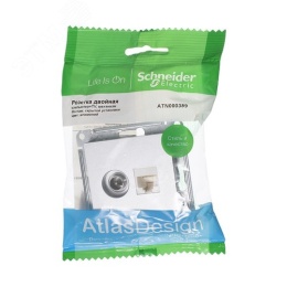 Розетка AtlasDesign ATN000389 TV+RG45, алюминий, механизм
