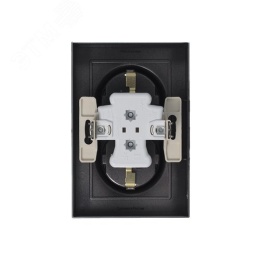 Розетка AtlasDesign ATN000624 2-ая c/з механизм мокко