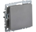 Выключатель IEK BRITE 1кл сталь