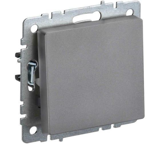 Выключатель IEK BRITE 1кл сталь