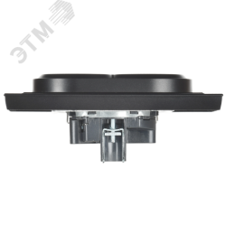 Розетка IEK BRITE 2-ная c/з черный