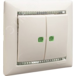 Legrand Valena 774428 выключатель 2кл с подсв. белый 