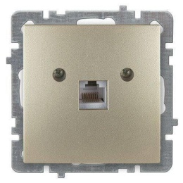 Розетка NILSON 24140444 СУ 1ая компьют. шампань