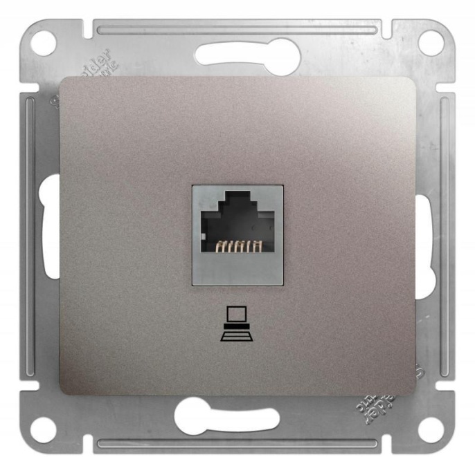 Розетка GLOSSA GSL001281К RJ45