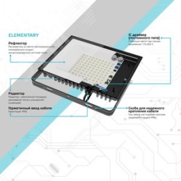 Прожектор GAUSS 613527150 50Вт 220-240В 3000k IP65 