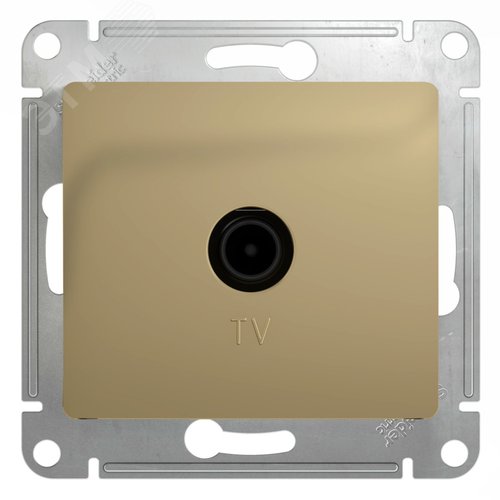 Розетка GLOSSA GSL000491 TV титан