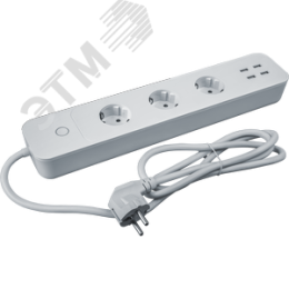 Удлинитель NAVIGATOR 14557 NSH-PE-01 3*1.5m+4*USB