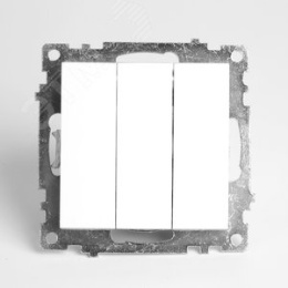 Выключатель STEKKER GLS10-7108-01, 3кл белый, (механизм) серия КАТРИН