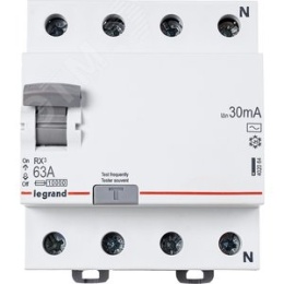 УЗО 63А 4П 30мА 402064 RX3 Legrand 