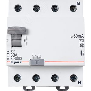 УЗО 63А 4П 30мА 402064 RX3 Legrand 