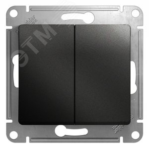 Переключатель GLOSSA GSL000765 2кл, механизм, антрацит
