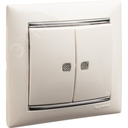 Legrand Valena 774428 выключатель 2кл с подсв. белый 