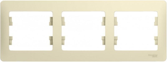 Рамка GLOSSA GSL000203 3пост бежевая