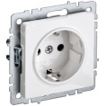 Розетка IEK BRITE 1-ная c/з белый