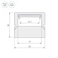 Профиль ARLIGHT 023290 WPH-FLOOR-22-2000 пластик
