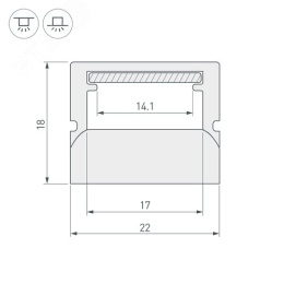 Профиль ARLIGHT 023290 WPH-FLOOR-22-2000 пластик