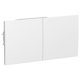 Розетка AtlasDesign ATN000128 2ая c/з с крышками, механизм, белая