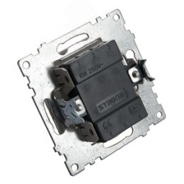 Переключатель STEKKER GLS10-7105-03, 1кл серебро, серия КАТРИН