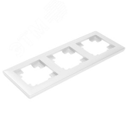 Рамка STEKKER PFR00-7003-01 3-я белая пластик, серия КАТРИН