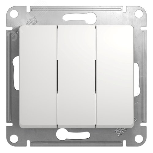 Выключатель GLOSSA GSL000131 3кл, белый